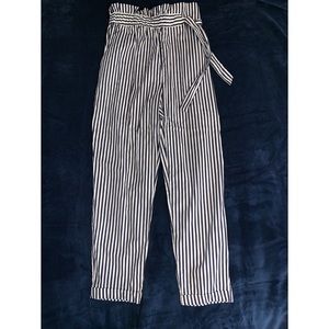 White Striped Zara Trousers Sz XS